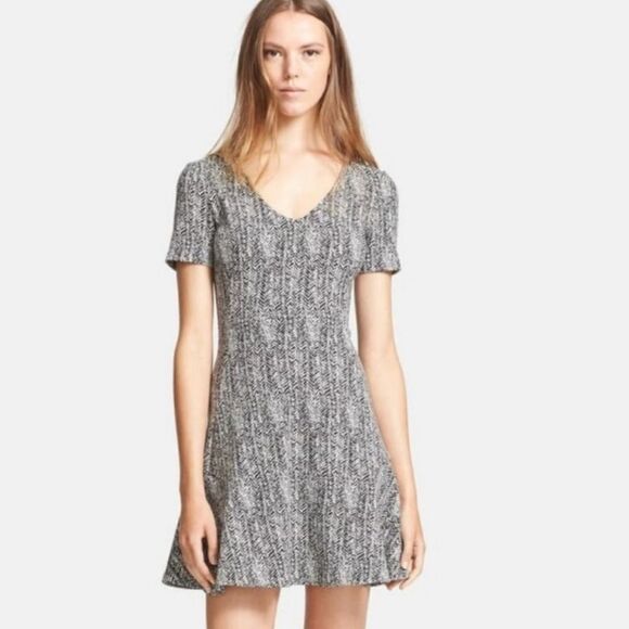 Theory Nikay Herringbone Dress Size Small A-Line - Picture 1 of 6